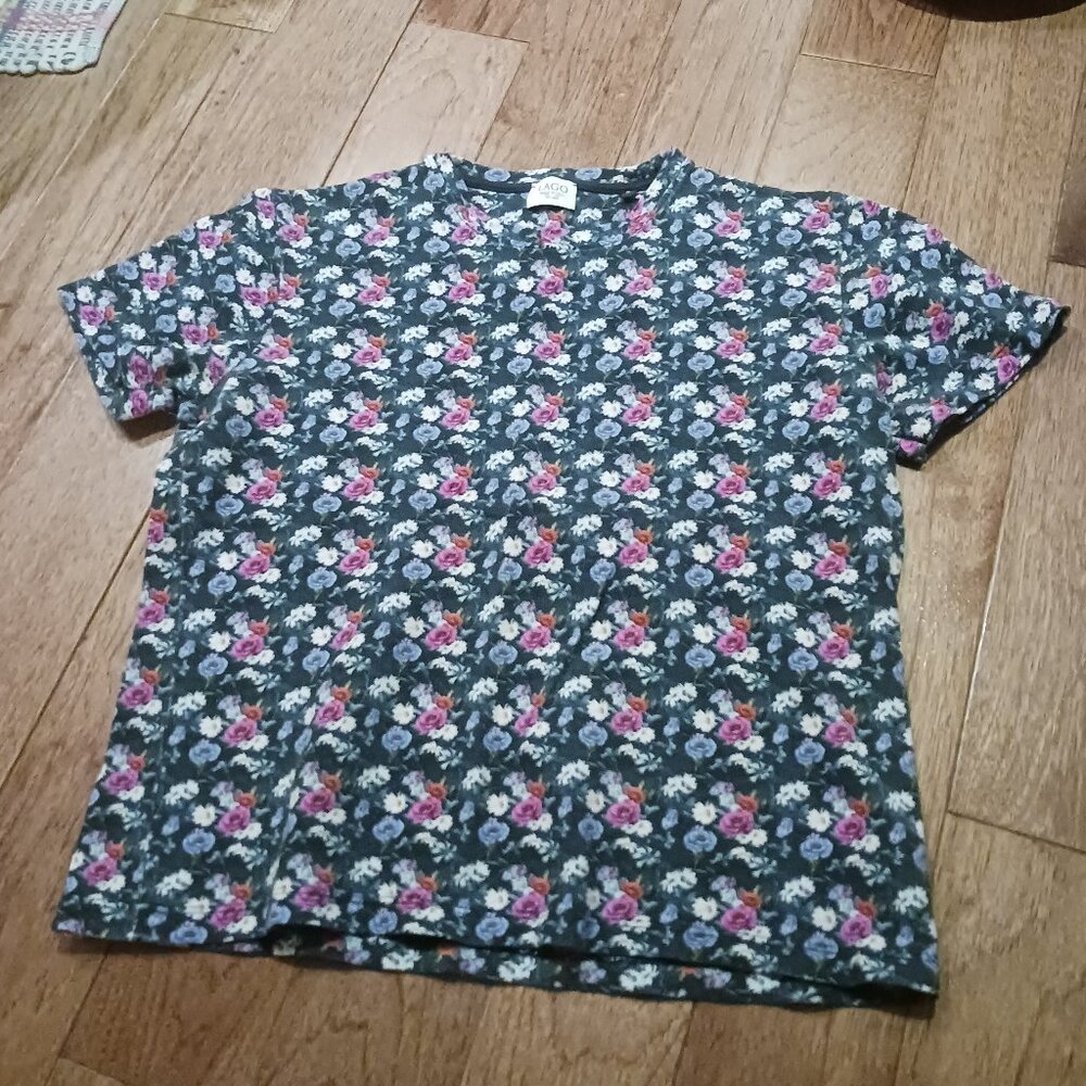 LAGO Made in Italy short sleeve floral top
